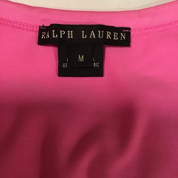 Ralph Lauren Black Label women’s tank top pink ruched sides - Picture 5 of 7